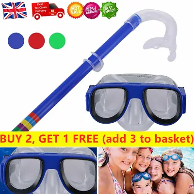 £5.99 • Buy Snorkel Mask Set Scuba Diving Underwater Swimming Anti Goggles Fog Kids