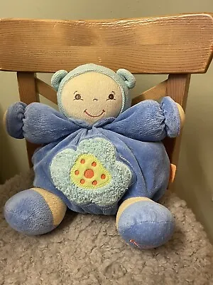 KALOO Beautiful Soft Plush Blue Chubby Baby Doll Comforter Toy • £7