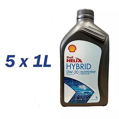 £39.99 • Buy Shell Helix Hybrid 0W-20 Engine Oil API SP ILSAC GF-6A 5 Litre 5L