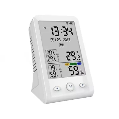 Tuya WIFI Temperature Humidity Sensor Hygrometer Home For Babyroom Bedroom B2U8 • £21.59