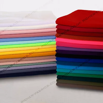 100% Polyester Interlock Stretch Jersey Lining Fabric Material 150cm Wide  • £4.25