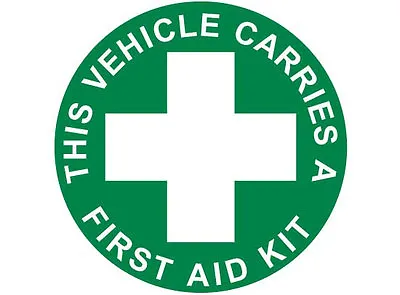 This Vehicle Carries A First Aid Kit - Window Sticker Decal • £2.25