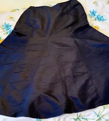 Vintage 80s Evening Goth Steampunk Victoriana Long Black Skirt Size 40 12? • £12