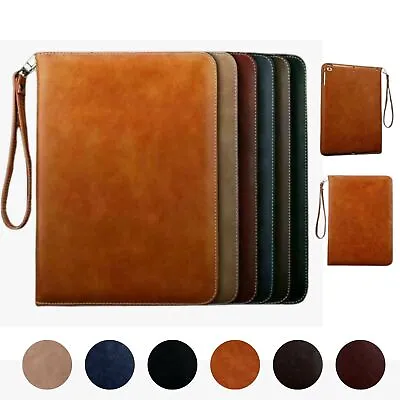 Genuine Leather Shockproof Smart Case Cover For IPad 10.2  10.5 10.9  11 Pro Air • £10.49