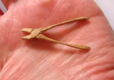 Antique HAND CARVED Miniature Wood Pliers 2 Inches Long • $17.99