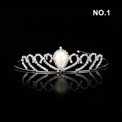 £3.95 • Buy Bridal Wedding Crystal Flower Tiara Crown Pearl Rhinestone Hair Band Headband