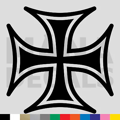 Iron Cross Vinyl Die Cut Decal Sticker - Motorcycle Biker Chopper Maltese • $2.49