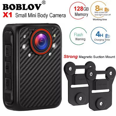 Body Camera Night Vision Video Recorder Mini Body Camera & Strong Magnets Mount • £22.99