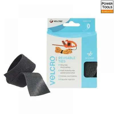 Velcro VELCRO Brand ONE-WRAP Reusable Ties 30mm X 5m Black • £7.19