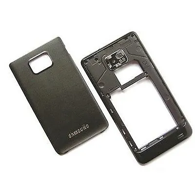 Samsung Galaxy S2 Rear Housing+camera Glass+back Battery Cover SII Genuine • £7.99