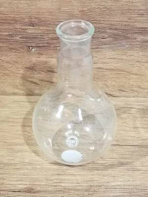 $4.99 • Buy Vintage Round Flat Bottom Pyrex 250ml Lab Boiling Flask Beaker With Clamp Neck