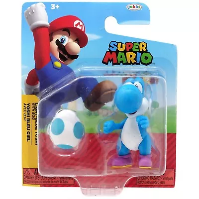 NEW! Nintendo Super Mario Bros. Action Figure Light Blue Yoshi With Egg • $12.50