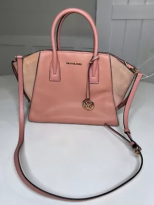 Michael Kors Avril Pink Satchel Purse Bag Women. • $39.99