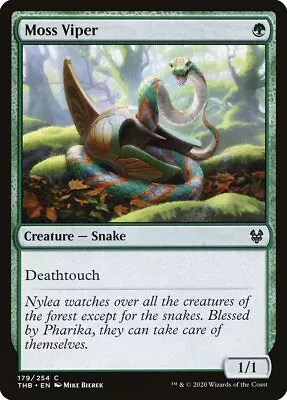 MTG Magic The Gathering Moss Viper (179/412) Theros Beyond Death LP • $0.99