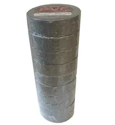 GREY PVC Insulation Electrical Tape High Quality Flame Retardent Various QTY's • £2.39