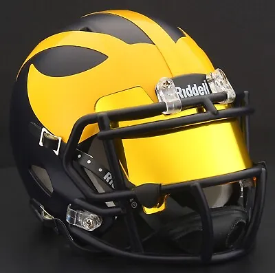 MICHIGAN WOLVERINES NCAA Riddell SPEED Mini Football Helmet • $54.95