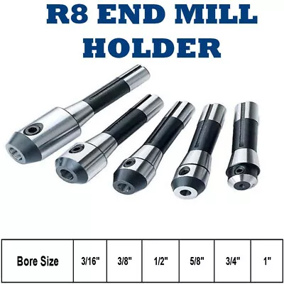 3/16  To 1  End Mill Adapter Holder For Bridgeport Machines R8 Milling Tool  • $21.99