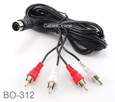 12 Ft 5-Pin DIN Male To 4-RCA Male Audio Cable For BO Naim Quad • $29.95