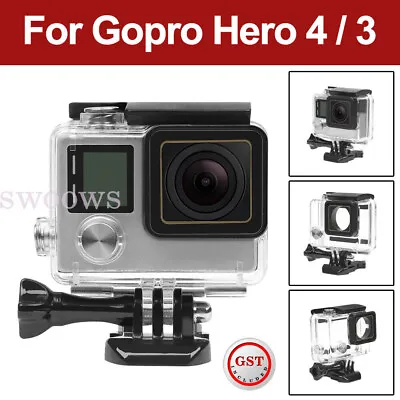 Waterproof Diving Protective Housing Clear Case For GoPro Hero 4 3+ 3 Go Pro OZ • $17.41