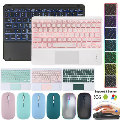 Bluetooth Touchpad Keyboard Mouse For Samsung Galaxy Tab S9 S8 S7 S6 Lite A7 A8 • $31.99