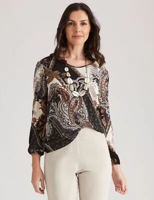 $26.91 • Buy W.Lane Bracelet Sleeve Print Knitwear Top Womens Clothing  Knitwear Tops