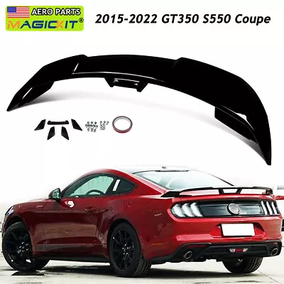 GT Style Rear Trunk Spoiler For 2015-2022 Ford Mustang S550 GT500 Gloss Black  • $132.89