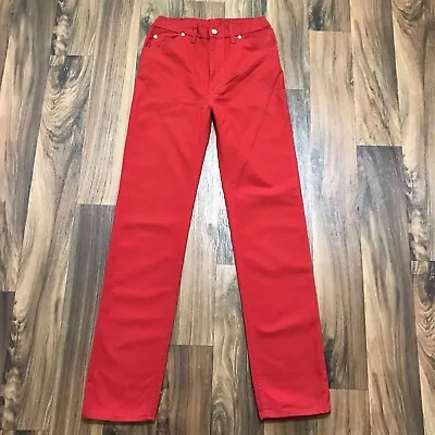 Levi’s Skinny Jeans Vintage 80’s W25 L32 Red Made In Great Britain Womens. • £39.95