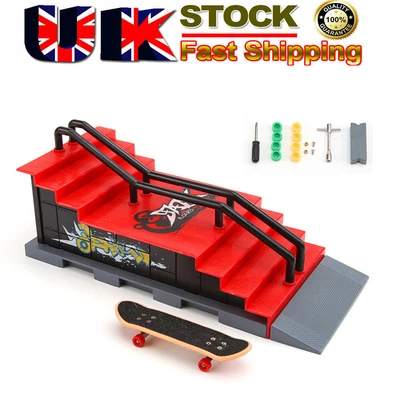 £10.92 • Buy Mini Skatepark Park Ramp For Finger Board Skateboard Parts Set Kids Toy Gift UK