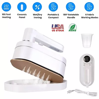 180° Rotatable 1200W Handheld Steamer W/Dry Wet Ironing Modes Handle Steamer • $32.99