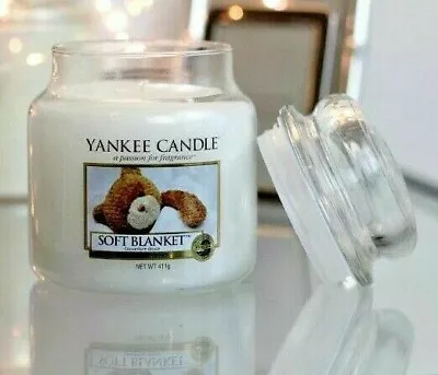 ❀ڿڰۣ❀ YANKEE CANDLE Medium SOFT BLANKET Scented HOUSE WARMER CANDLE JAR ❀ڿڰۣ❀ • £34.99