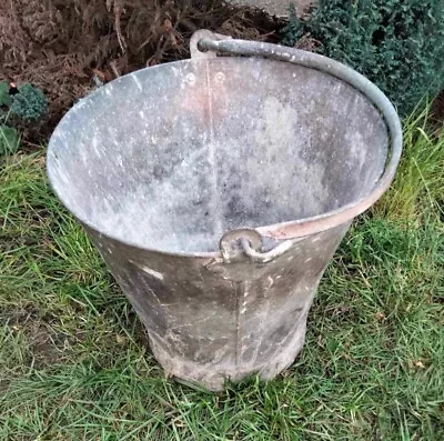 Vintage Galvanised Bucket With Carrying Handle Watertight • £25