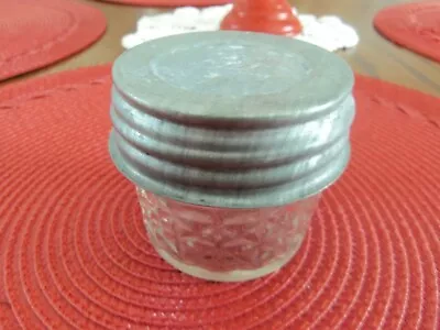 Vintage Ball Quilted Crystal Canning Jelly Jar 4 Oz.with Zinc Lid • $7.50