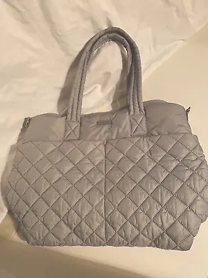 Michael Kors Diaper Travel Bag Soft Handbag Gray Lightweight Durable READ • $45