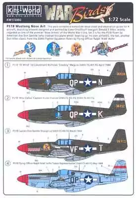 Kits World Decals 1/72 P-51B MUSTANG NOSE ART 334th Fighter Squadron • $12.99