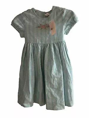 NWT! Lydia Jane Girls Pagent DRESS Fully Lined Blue POUFFY W/Embroidery Size 5 • £12.86