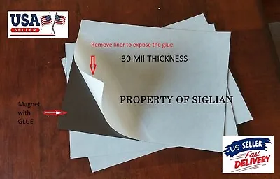 30mil X 9  X 12  Self Adhesive Magnet 2 SHEETS (for Art And Craft Etc) • $20