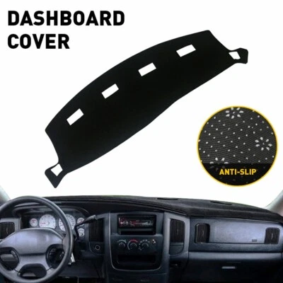 $21.99 • Buy Dashboard Pad Dash Cover Mat For 2002-2008 Dodge Ram 1500 2500 3500 Black Carpet