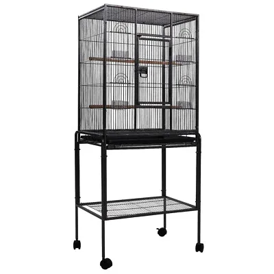 I.Pet Bird Cage Large Cages Aviary Parrot Budgie Pet Stand Alone 144CM Wheels • $116.95