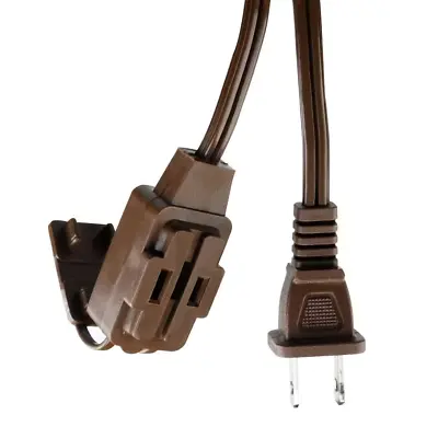 6 Ft. Indoor Cube Tap Extension Cord Brown Provides 3 Outlets Electronic Devices • $3.40