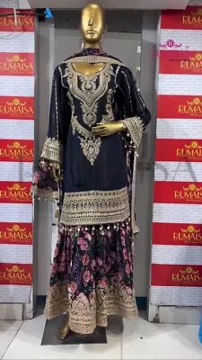 Presenting Fancy Kurta And Palazzo With Printed Dupatta For Indian Party Wear • $111.10