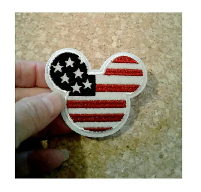 Mickey Mouse - Patriotic - July 4th  - Embroidered Iron On Patch - Crafts - SM • $3.75