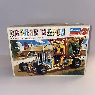 Vintage 1969 Monogram  Dragon Wagon 1/24 Scale Model Kit With Original Box  • $599