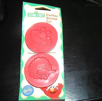 Wilton Sesame Street Elmo Big Bird Cookie Stamps Design NEW NIP Set Of 2 • $19.99