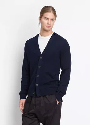 M223 Nwt Vince High Low Mixed Rib Men Cardigan Sweater Size M $295 • $107.99