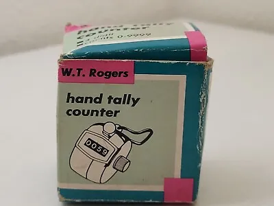 Vintage W.t. Rogers Hand Tally Counter 4 Digits Stainless Steel • $39.99