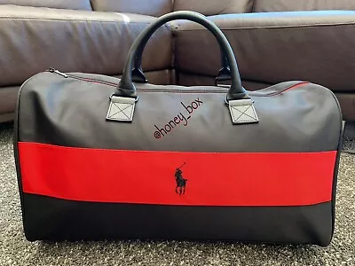 Brand New Ralph Lauren Mens Polo Red Weekend Travel/Overnight/ Gym Bag In Black • £59.99