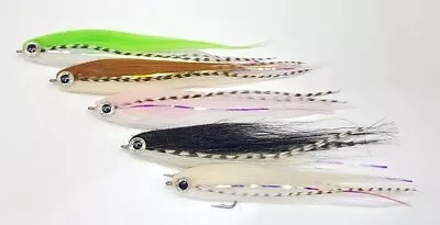 Grizzly Baitfish Bass Streamer Sz4 Assorted Lures Saltwater Fly Fishing • £6.99