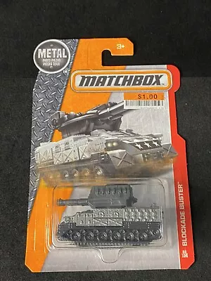 Matchbox MBX Heroic Rescue Blockade Buster Tank Gray 82/125 Free Box Shipping • $8.90