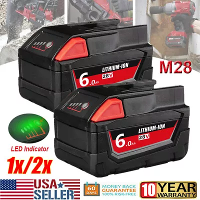 1-2x 28V 6.0Ah Lithium Battery For MILWAUKEE For M28 V28 48-11-2830 Cordless NEW • $51.99