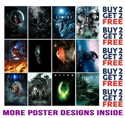 Aliens Poster Art Prints Predator A4 A3 Size Buy 2 Get Any 2 Free • £6.97